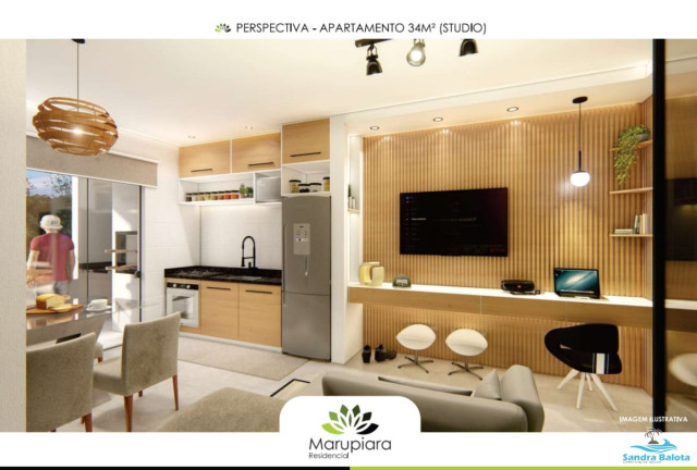 Imagem Apartamento com 1 Quarto à Venda, 34 m² em Perequê Açu - Ubatuba
