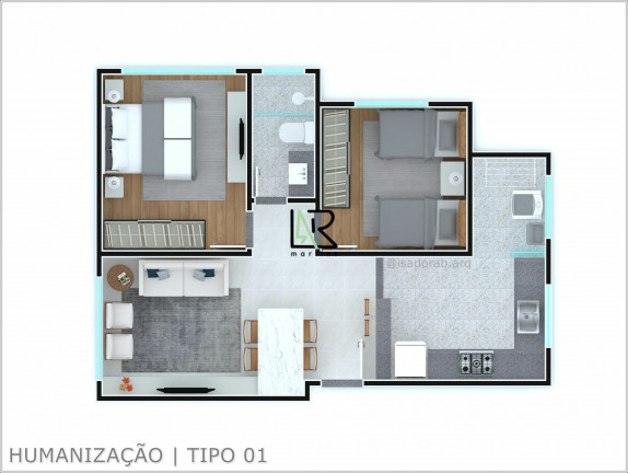 Imagem Apartamento com 2 Quartos à Venda, 54 m² em Havaí - Belo Horizonte