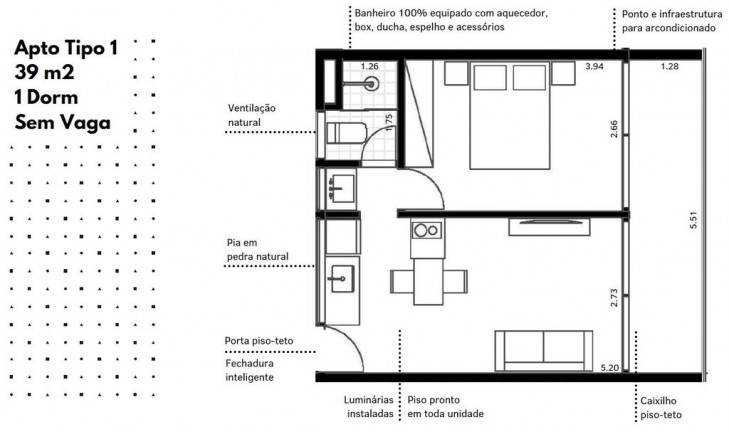 Imagem Apartamento com 1 Quarto à Venda, 56 m² em Brooklin Novo - São Paulo
