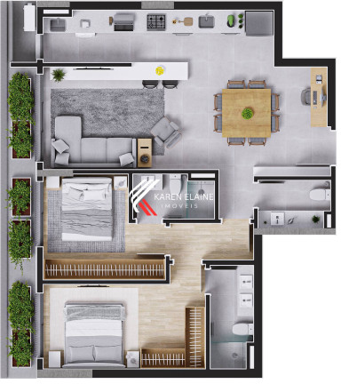 Foto do imóvel Apartamento com 2 Quartos à Venda, 92 m² em Centro - Florianópolis