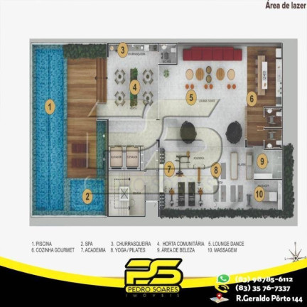 Foto do imóvel Apartamento com 2 Quartos à Venda, 62 m² em Cabo Branco - João Pessoa