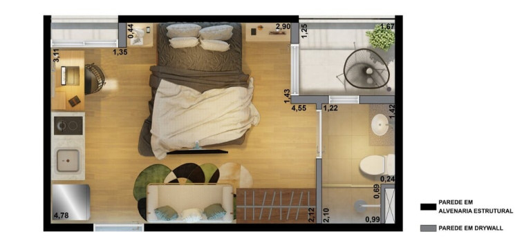 Imagem Apartamento com 1 Quarto à Venda, 25 m² em Santa Cecília - São Paulo