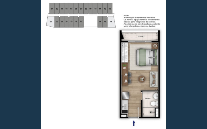 Foto do imóvel Apartamento com 1 Quarto à Venda, 25 m² em Vila Buarque - São Paulo