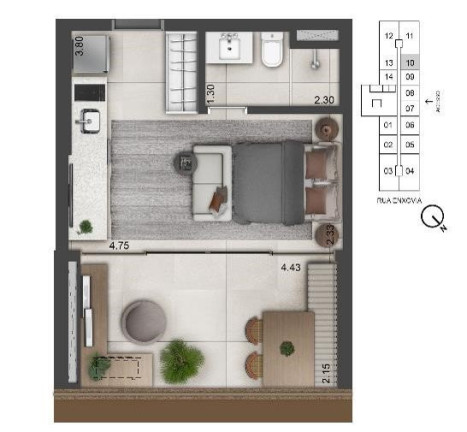 Imagem Apartamento com 1 Quarto à Venda, 40 m² em Chácara Santo Antônio - São Paulo