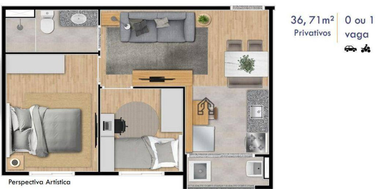 Imagem Apartamento com 2 Quartos à Venda, 36 m² em Vila Ré - São Paulo