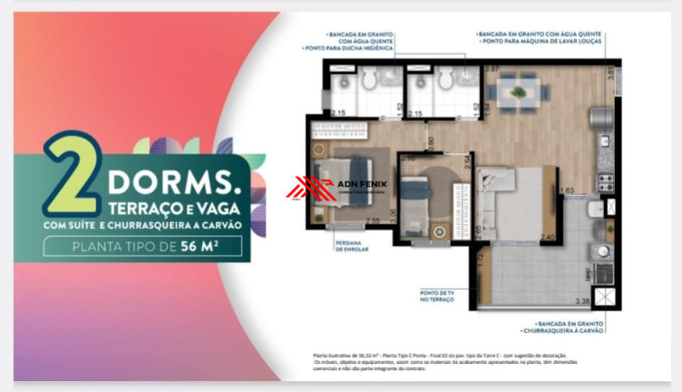 Foto do imóvel Apartamento com 2 Quartos à Venda, 43 m² em Vila Das Bandeiras - Guarulhos