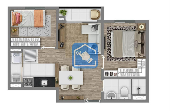 Imagem Apartamento com 2 Quartos à Venda, 62 m² em Vila Taquari - São Paulo