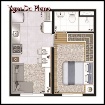 Imagem Apartamento com 1 Quarto à Venda, 29 m² em Vila Ema - São Paulo