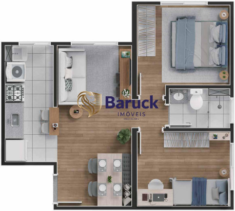 Imagem Apartamento com 2 Quartos à Venda, 44 m² em Jardim Ibirapuera - Campinas