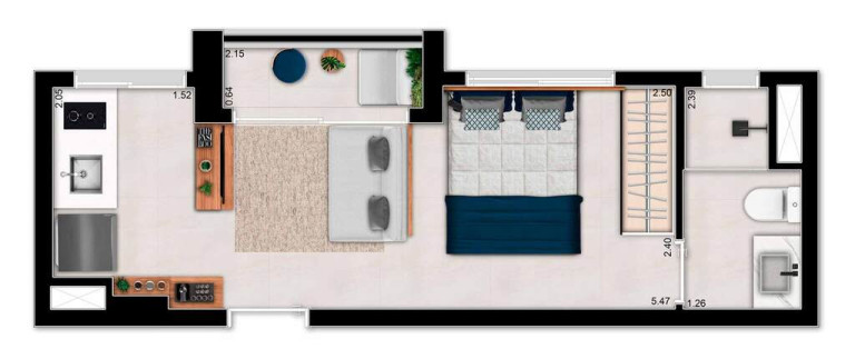 Imagem Apartamento com 2 Quartos à Venda, 44 m² em Santa Cecília - São Paulo