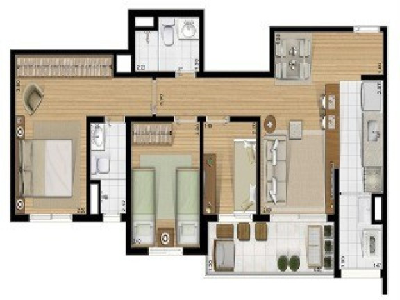 Imagem Apartamento com 3 Quartos à Venda, 80 m² em Jardim Saúde - São Paulo