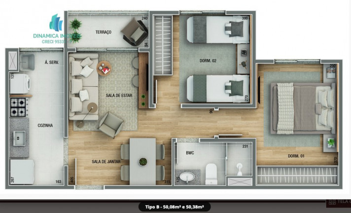 Imagem Apartamento com 2 Quartos à Venda, 50 m² em Jardim Nossa Senhora Da Penha - Hortolândia