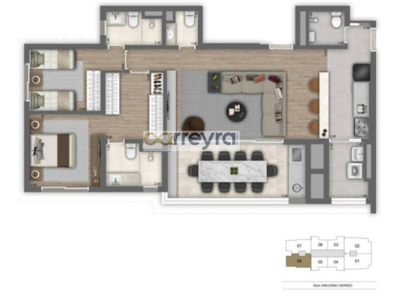 Imagem Apartamento com 2 Quartos à Venda, 104 m²