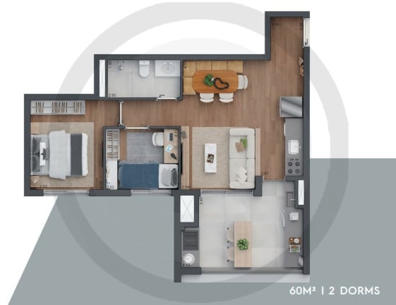 Imagem Apartamento com 2 Quartos à Venda, 60 m² em Brooklin - São Paulo