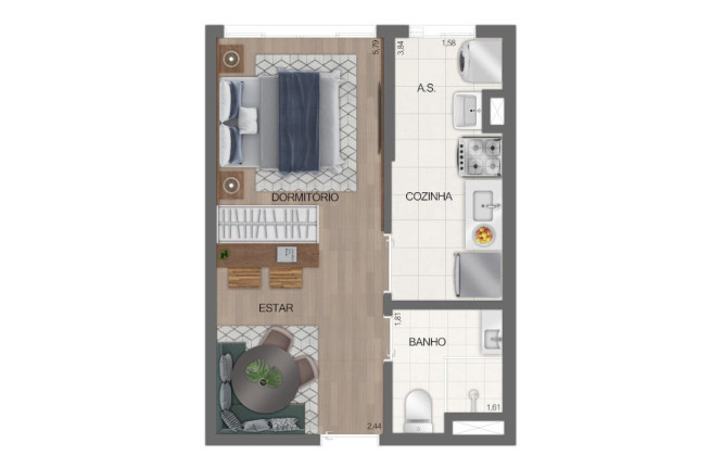 Imagem Apartamento com 2 Quartos à Venda, 36 m² em José Bonifacio - São Paulo