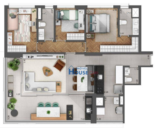 Foto do imóvel Apartamento com 3 Quartos à Venda, 111 m² em Perdizes - São Paulo