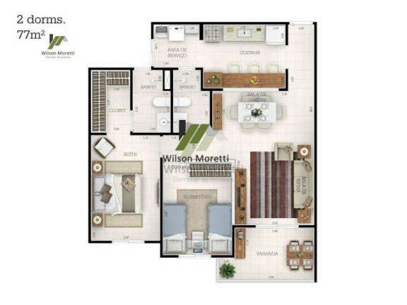 Imagem Apartamento com 3 Quartos à Venda, 90 m²