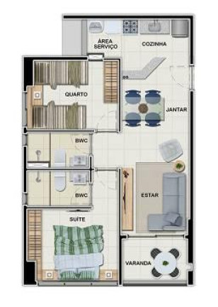 Imagem Apartamento com 2 Quartos à Venda, 54 m² em Pina - Recife