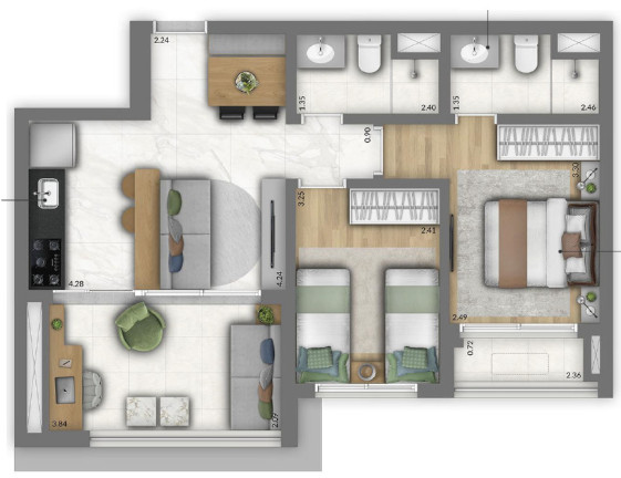 Imagem Apartamento com 2 Quartos à Venda, 61 m² em Vila Clementino - São Paulo