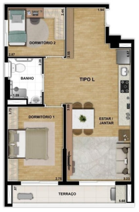 Imagem Apartamento com 2 Quartos à Venda, 64 m² em Vila Santa Catarina - São Paulo