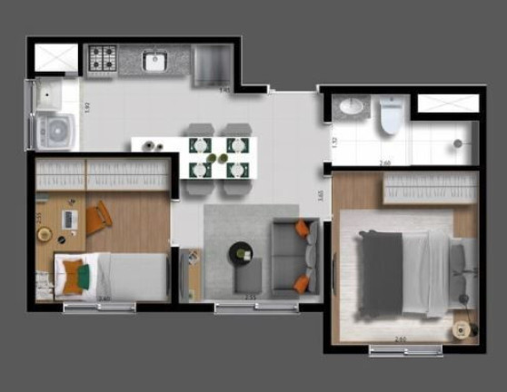 Foto do imóvel Apartamento com 2 Quartos à Venda, 31 m² em Barra Funda - São Paulo