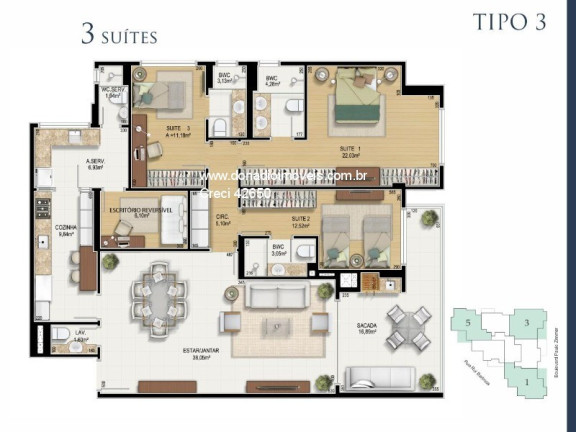 Foto do imóvel Apartamento com 3 Quartos à Venda, 189 m² em Agronômica - Florianópolis