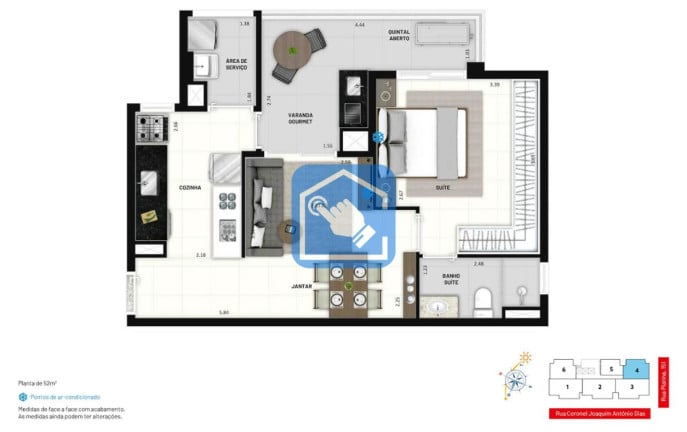 Foto do imóvel Apartamento com 1 Quarto à Venda, 53 m² em Vila Azevedo - São Paulo
