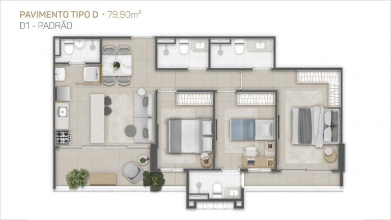 Imagem Apartamento com 3 Quartos à Venda, 79 m² em Aldeota - Fortaleza
