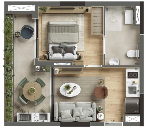 Imagem Apartamento com 1 Quarto à Venda, 39 m² em Ibirapuera - São Paulo