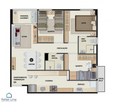 Foto do imóvel Apartamento com 3 Quartos à Venda, 64 m² em Barro - Recife