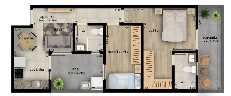 Foto do imóvel Apartamento com 2 Quartos à Venda, 50 m² em Vila Curuçá - Santo André