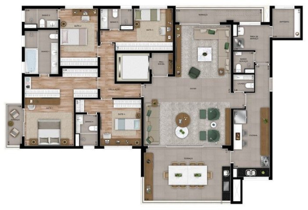 Imagem Apartamento com 4 Quartos à Venda, 165 m² em Vila Gilda - Santo André