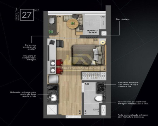 Imagem Apartamento com 1 Quarto à Venda, 26 m² em Perdizes - São Paulo