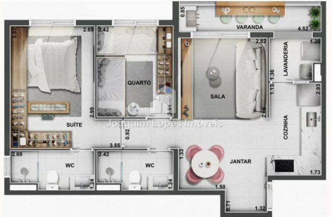 Imagem Apartamento com 2 Quartos à Venda, 59 m² em Vila Rosália - Guarulhos