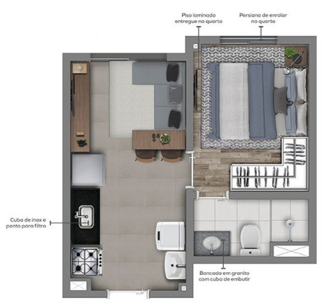Foto do imóvel Apartamento com 1 Quarto à Venda, 24 m² em Barra Funda - São Paulo