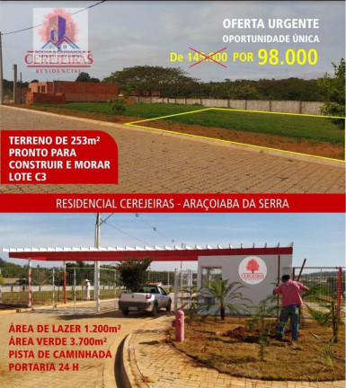 Imagem Terreno à Venda, 253 m² em Centro - Araçoiaba Da Serra