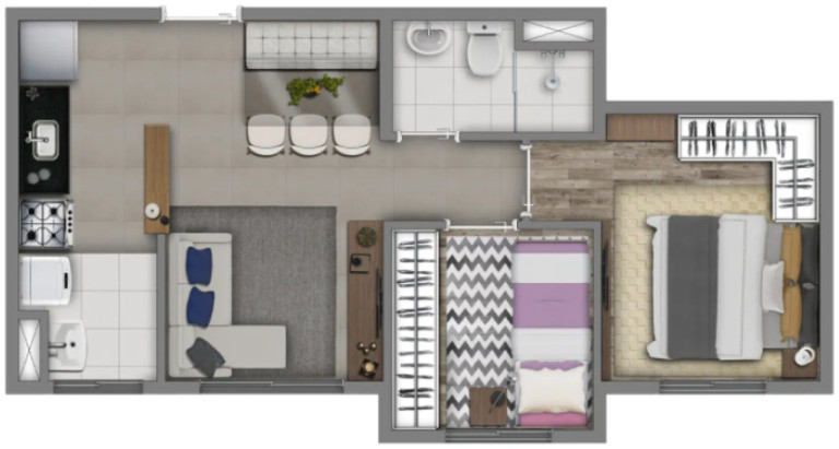 Foto do imóvel Apartamento com 2 Quartos à Venda, 38 m² em Loteamento City Jaragua - São Paulo