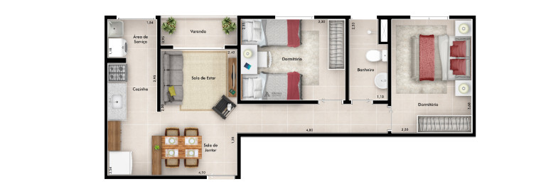 Imagem Apartamento com 2 Quartos à Venda, 48 m² em Residencial Alexandria - Várzea Paulista