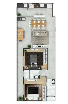 Imagem Apartamento com 2 Quartos à Venda, 84 m² em Forte - Praia Grande