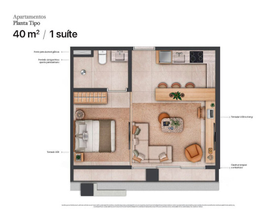 Imagem Apartamento com 1 Quarto à Venda, 58 m² em Itaim Bibi - São Paulo