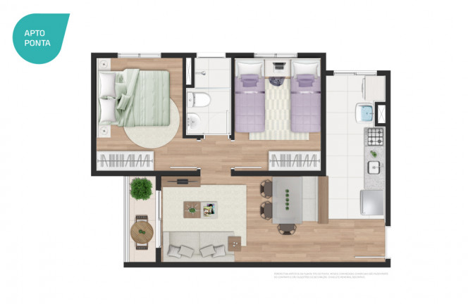 Imagem Apartamento com 2 Quartos à Venda, 63 m² em Jardim Barro Branco - Cotia