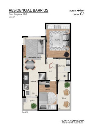 Imagem Apartamento com 2 Quartos à Venda, 37 m² em Parada Xv De Novembro - São Paulo