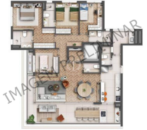 Imagem Apartamento com 4 Quartos à Venda, 167 m² em Brooklin Novo - São Paulo