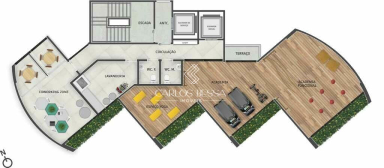 Imagem Apartamento com 2 Quartos à Venda, 46 m² em Casa Amarela - Recife