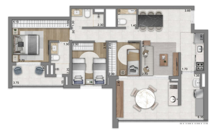 Imagem Apartamento com 3 Quartos à Venda, 134 m² em Brooklin Paulista - São Paulo