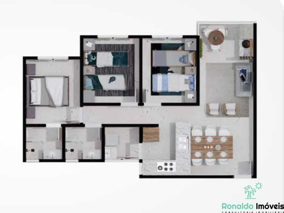 Imagem Apartamento com 2 Quartos à Venda, 60 m² em São Lourenço - Bertioga