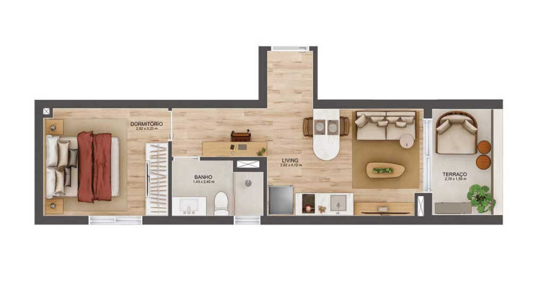 Foto do imóvel Apartamento com 1 Quarto à Venda, 42 m² em Ibirapuera - São Paulo
