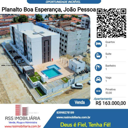 Imagem Apartamento com 2 Quartos à Venda, 53 m² em Planalto Boa Esperança - João Pessoa