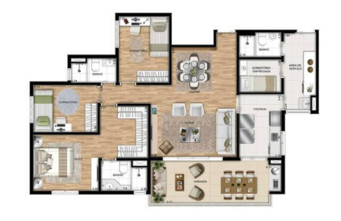 Foto do imóvel Apartamento com 3 Quartos à Venda, 111 m² em Jardim Bonfiglioli - Jundiaí