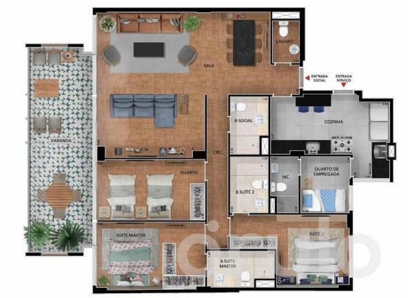 Imagem Apartamento com 2 Quartos à Venda, 95 m² em Jardim Botânico - Rio De Janeiro